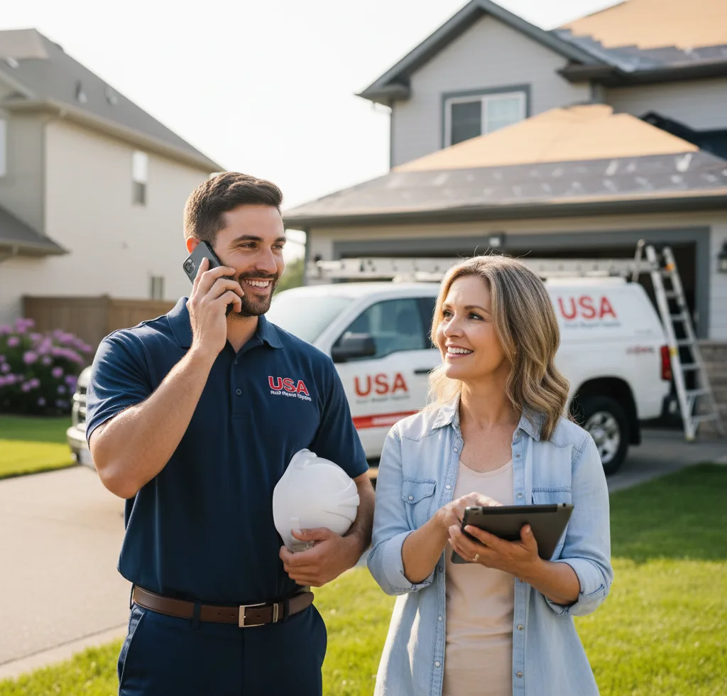 USA Roof Repair Experts customer support in Williamston